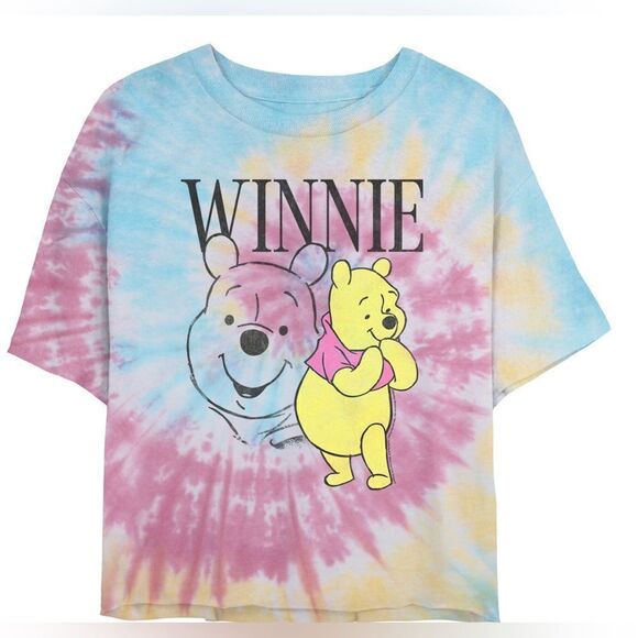 Disney Winnie the Pooh, curious pose tie-dye crop top - Picture 1 of 7